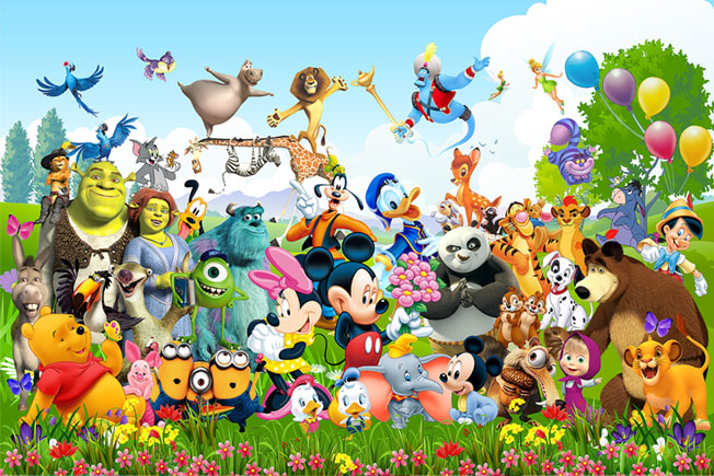Papel pintado vinilos personajes películas disney y pixar